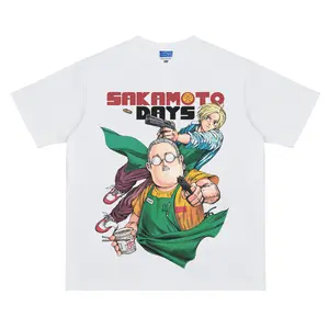 Sakamoto Days "The Boss" Vintage Oversized Tee Anime T-shirt 100% Cotton Original Design Men's Top for Fans