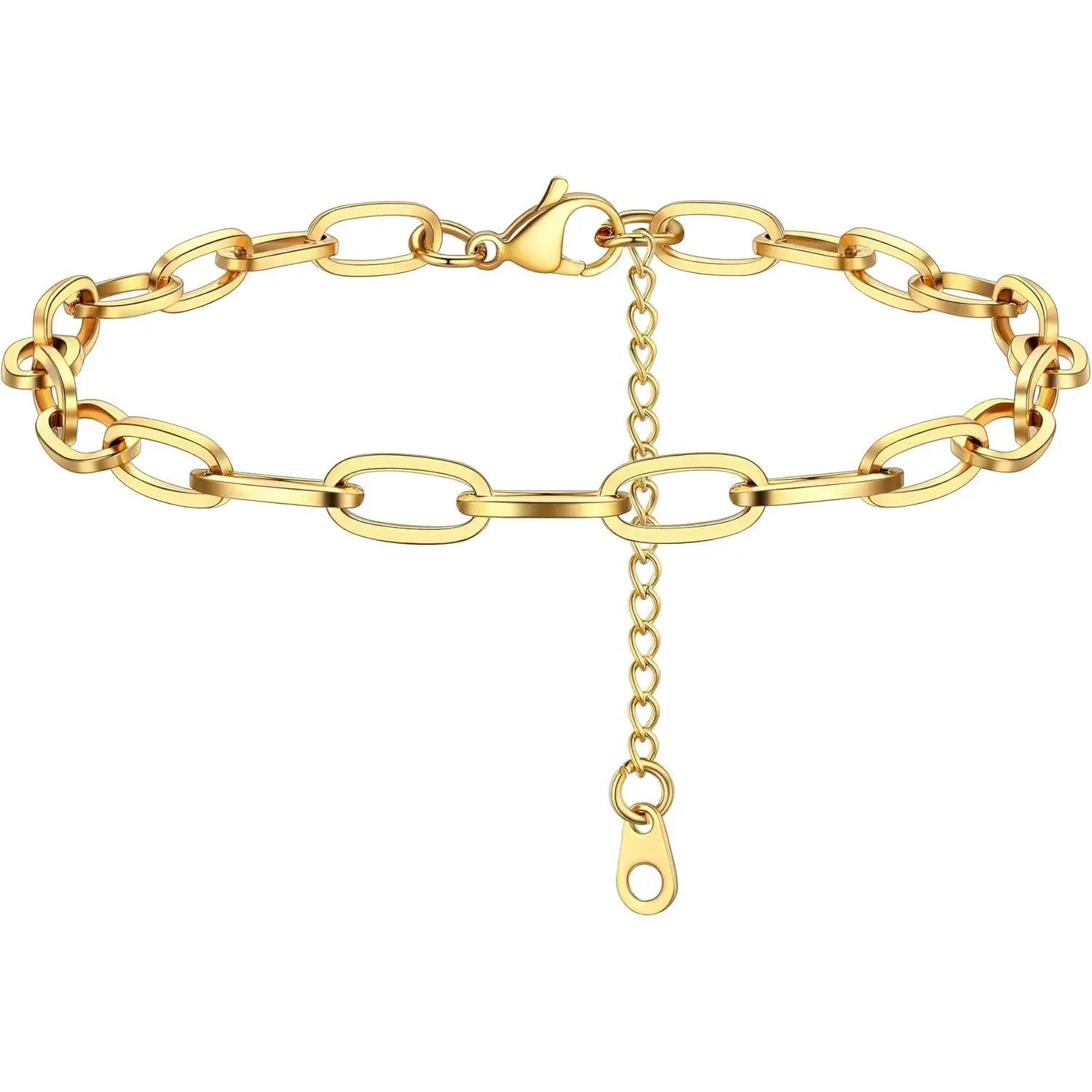 J: gold-paperclip chain