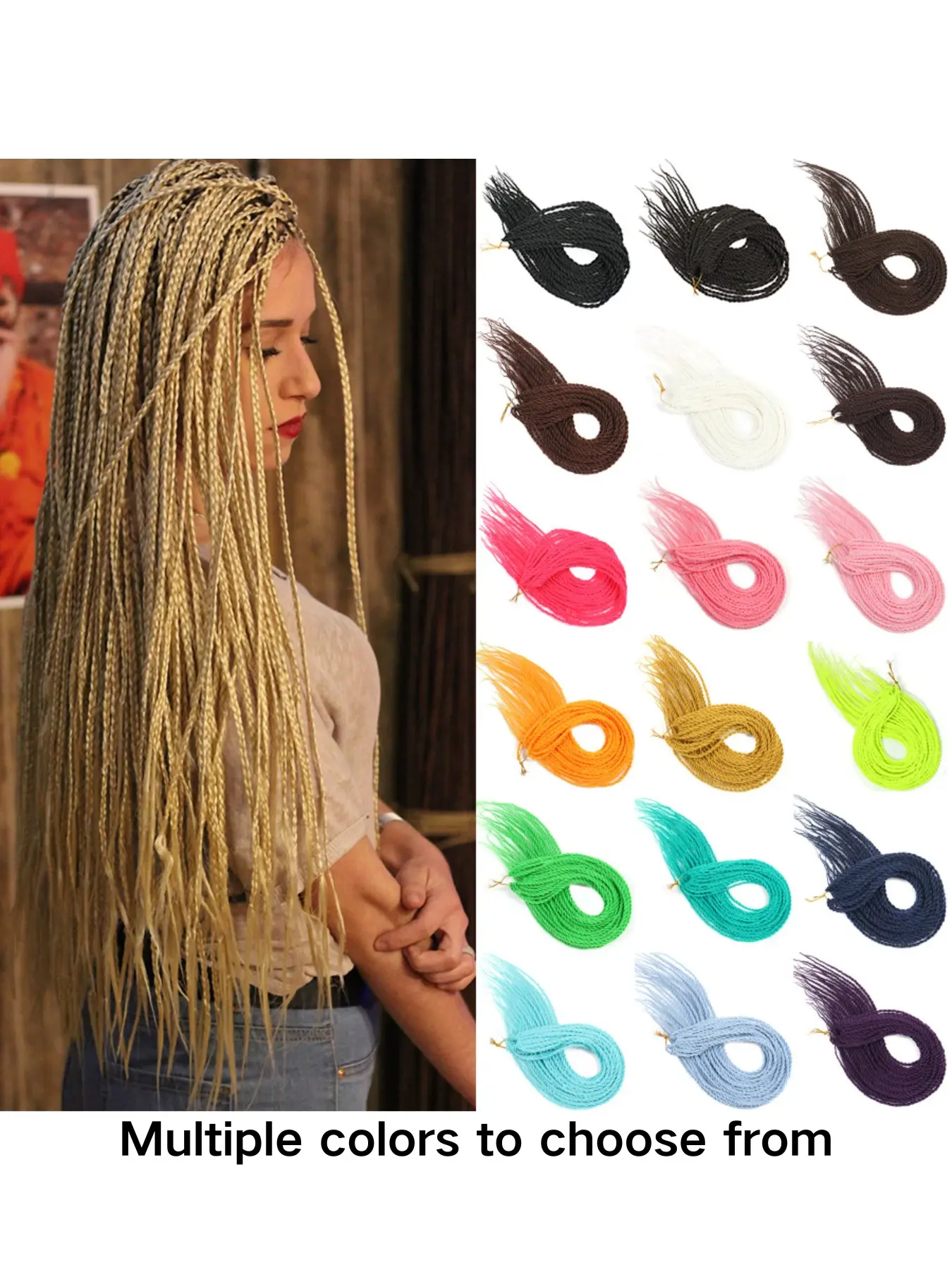 Twistbraid African Dreadlock High-Temperature Fiber Wig, Synthetic Braided Wigs, Unisex Natural Style, Perfect for Parties, Comfortable and Stylish, Synthetic Hairpiece