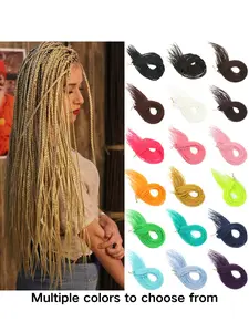 Twistbraid African Dreadlock High-Temperature Fiber Wig, Synthetic Braided Wigs, Unisex Natural Style, Perfect for Parties, Comfortable and Stylish, Synthetic Hairpiece