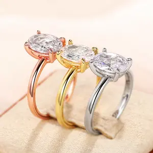 Super Flash Oval Ring Women's advanced sense of luxury design sense jewelry
