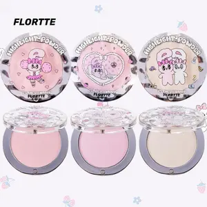 FLORTTE Esther Bunny Single-Colour Highlighter Powder Matte Brighten Contour Palette Face Makeup Cosmetics