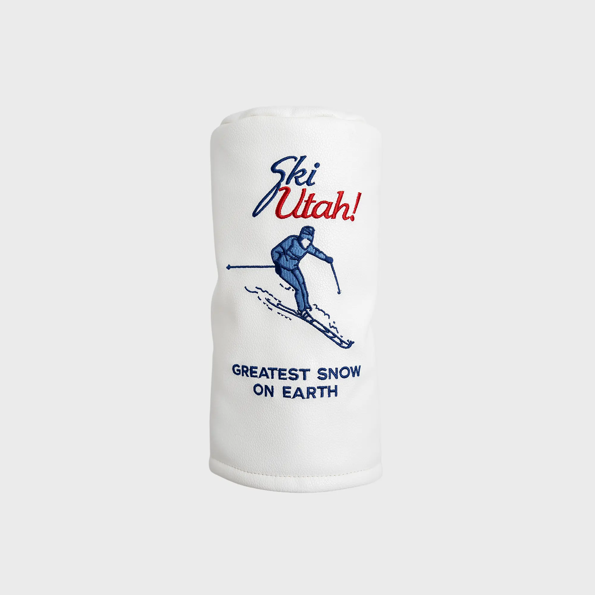 Ski Utah! Driver Headcover | Premium White Ski Utah! License Plate Driver Headcover