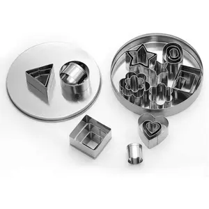 24 Pcs Stainless Steel Cookie Cutters Set- Geometric Assorted Size