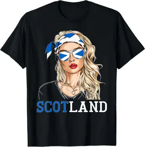 100%cotton Scottish Flag Outfit for Woman Products Uniform Scotland T-Shirt