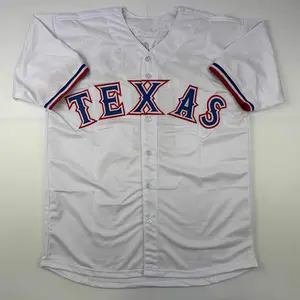 Corey Seager Texas White Reprint Laser Auto Baseball Jersey Men's XL Autographed