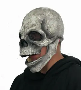 Skull Mask Moving Mouth Halloween Mask Adult Costume Skeleton Mask