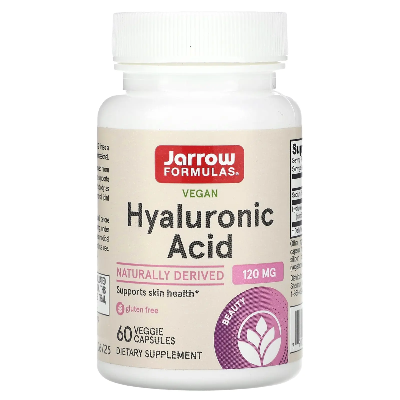Jarrow Formulas Vegan Hyaluronic Acid, 60 Veggie Capsules