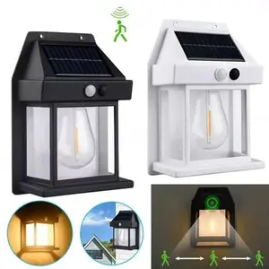 1 PACK / 2 PACK Powerful Solar Lights Outdoor, Motion Sensor 3 Modes, Wireless Dusk to Dawn Porch Light, Waterproof Garden Security LED Light, Wall Lights, for Patio Villa Pathway Decoration Lamp