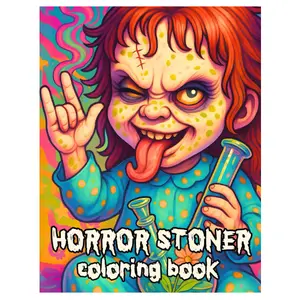 Horror Stoner Coloring Book: 50 Trippy Chibi Pages with Spooky & Cute Weed-Loving Characters for Stress Relief and Relaxation