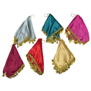 Elegant Satin Mandil Featuring Lerat Dancing Design - Perfect for Cultural Celebrations