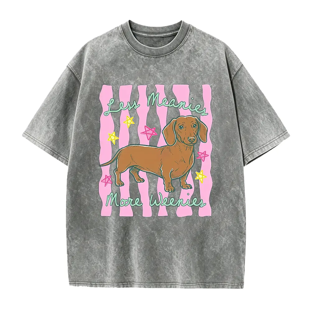 Less Meanies More Weenies Shirt, Funny Dog Mom Tee, Kindness Positivity Women Gift, Wiener Dachshund Dog