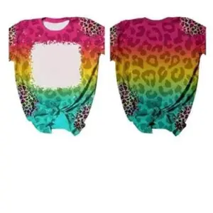 Sublimation Blank Tie Dye Tshirts Tee Tops T-Shirt Thermal Transfer Blanks Short Sleeve Clothes For DIY  Custom Printing Logo
