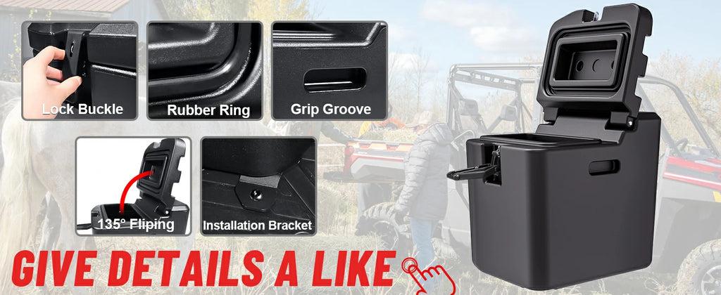 StarknightMT Ranger Storage Box, 28L/ 7.4Gal Ranger XP 1000 Under Seat Storage Box with Lock Compatible with Polaris Ranger XP 1000/Crew 2018-2026 Replace #2882910 StarknightMT Ranger Storage Box, 28L/ 7.4Gal Ranger XP 1000 Under Seat Storage Box with Lock Compatible with Polaris Ranger XP 1000/Crew 2018-2026 Replace #2882910