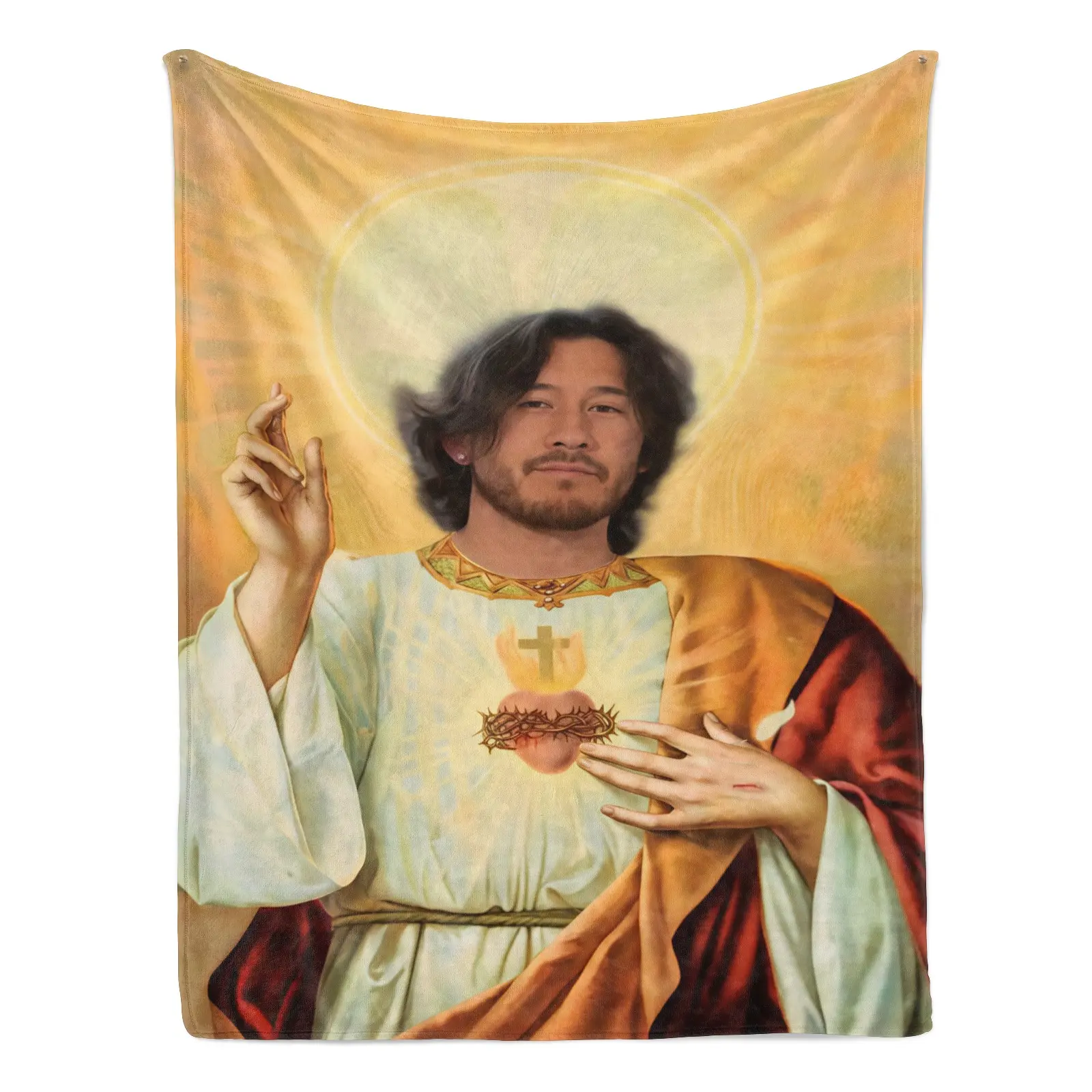 Markiplier Religious Parody Wall Poster Tapestry Ultra Soft Lightweight Decorative Blanket For Dorm Bedroom Living Room Father’s Day Birthday Gift For Fans Style
