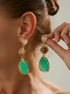 Bohemian Water Drop Resin Earrings Set, Elegant Lightweight Luxury Jewelry Gifts for Women, Perfect Gift for Parties Weddings Holidays