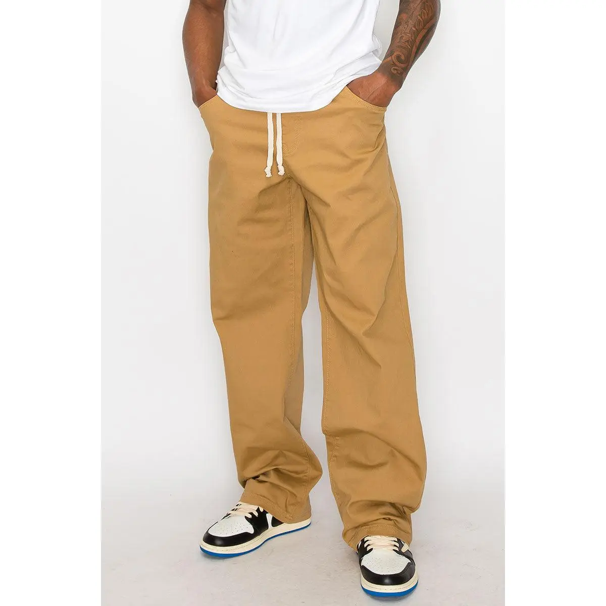 Baggy Fit Open Bottom Jogger Pants
