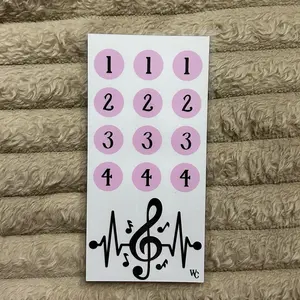 Purple Musical Notes Savings Chellenge