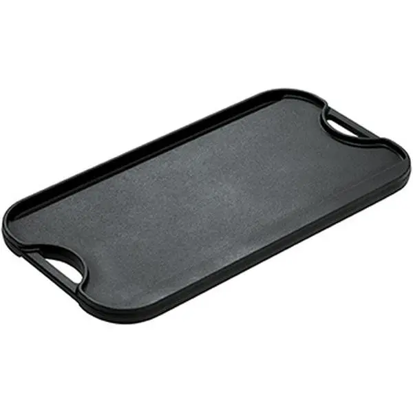 Lodge 10.44 in. Cast Iron Reversible Griddle Cookware - With Handles, Hanging Design for Grill Use