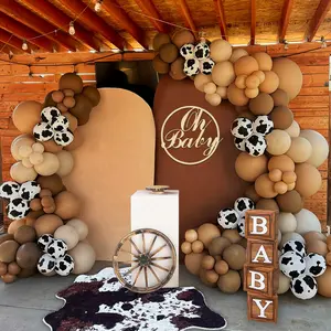 158-Pc Cow Balloon Arch Kit: Perfect for baby showers, birthdays, and farm-themed parties with fun cow decorations