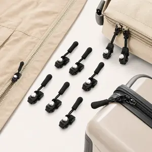 9PCS Universal Zipper Repair Tool Kit – Essential Tools for Fixing Zippers on Jackets, Coats, Luggage, and More – Includes Zipper Fixator and Slider Replacement Tools (Black)