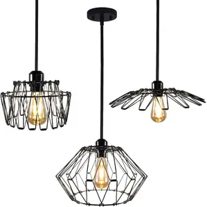 KOSTA Pendant Light Fixtures, Metal Hanging Ceiling Lights Fixture, Semi Flush Mount Ceiling Light for Hallway, Kitchen, Dining Room