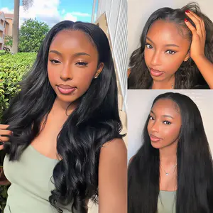 Nadula V Part Kinky Straight Wig Minimal Leave Out Glueless 100% Human Hair Natural Density Soft Blends Well EasiContour Adjustable Cap Beginner Friendly Summervibes TikTokShopStockUp