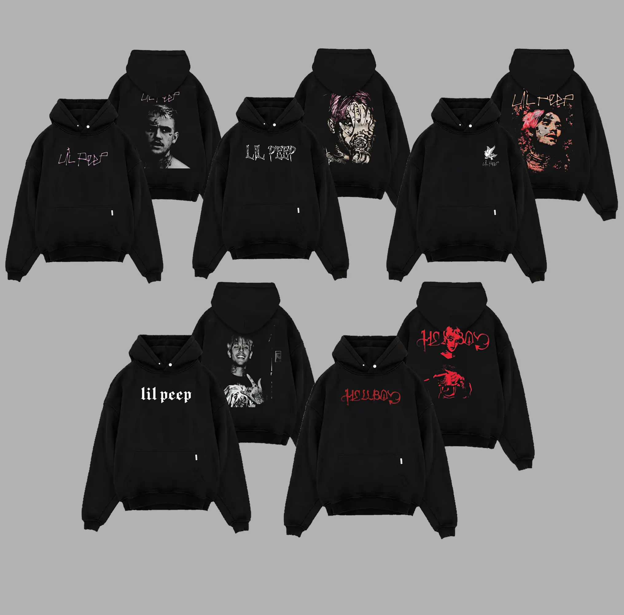 (Collection) Rapper Lil Peep  Around the Fur Official Pullover Hoodie - ALL SIZES, Retro Music Tee, Hip Hop Music Lover Shirt, Vintage Hip Hop Shirts Casual Comfort Cotton Fabric Fit Top , Top Men's and Women's Clothing