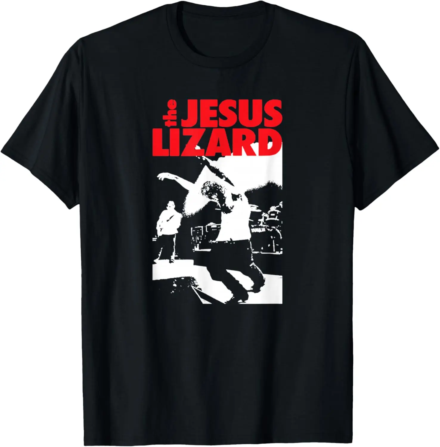 Vintage The Jesus Lizard Retro Stripes Musician T-Shirt, Schwarz Pure Cotton Graphic Tees Menswear Top: Gifts for Men & Women