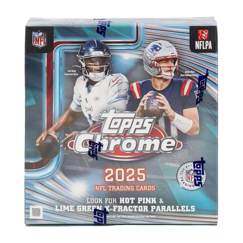 2025 Topps Chrome Football Mega Box Trading Cards