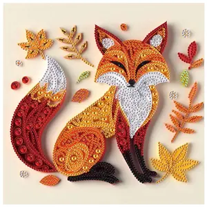 Fox Pattern DIY Diamond Arts Colorful Painting Kit without Frame, 5D Special Shape Diamond Handmade Mosaic Art Kit for Adults, DIY Diamonds Paintings Art for Home Wall Decor Gift