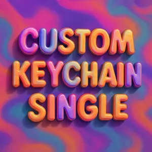 Custom Single Character Keychain - Personalized Item as Described