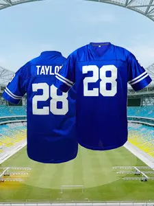 Men's Indianapolis Football Jersey, Embroidered Rugby Jersey, Loose Fit Sportswear, Breathable Short Sleeve Design, Ideal for Outdoor Activities & Training, Unisex All-Season Wear, Athletic Training Apparel