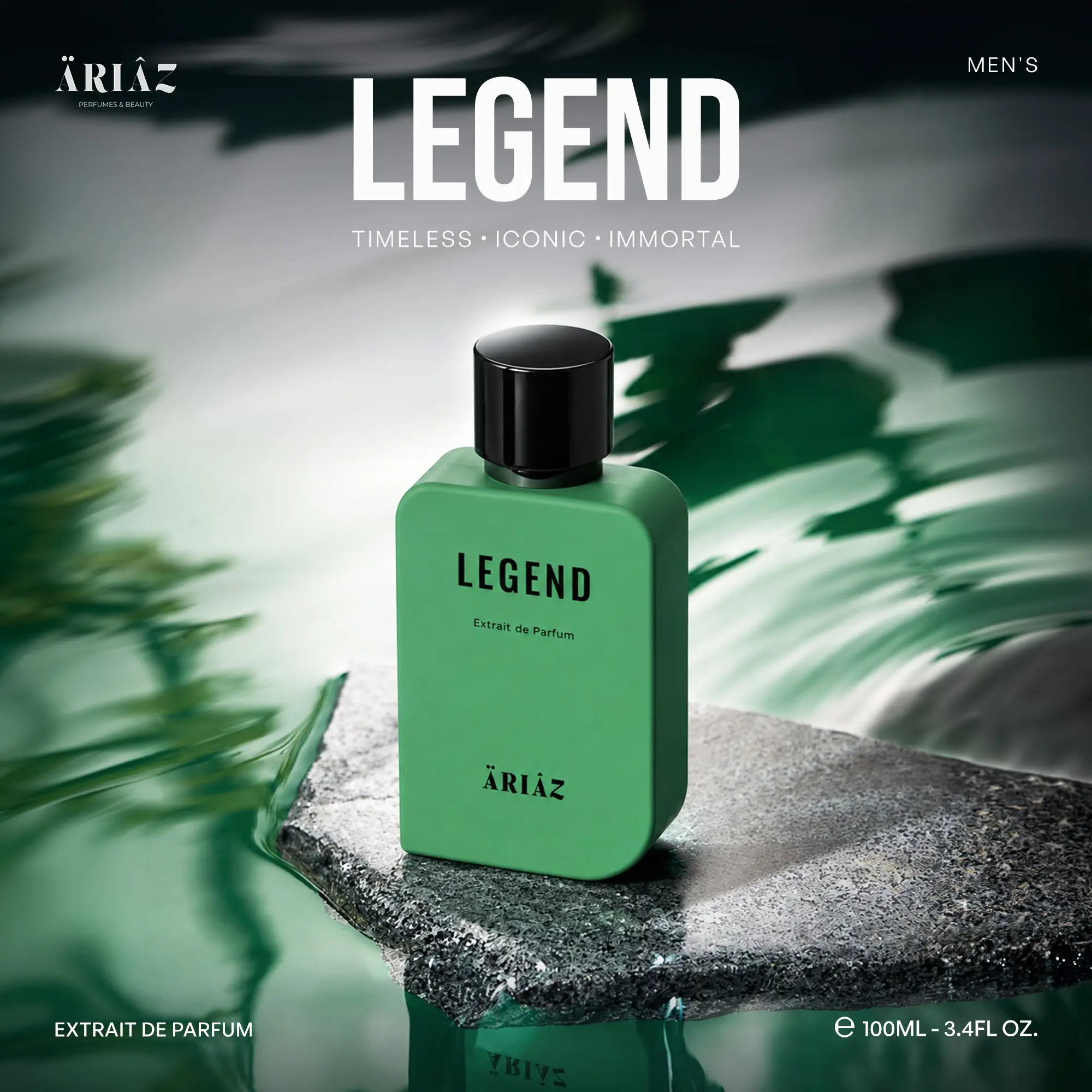 LEGEND by ARIAZ 3.4oz/100ml Extrait De Parfum for Men – Fresh Aromatic