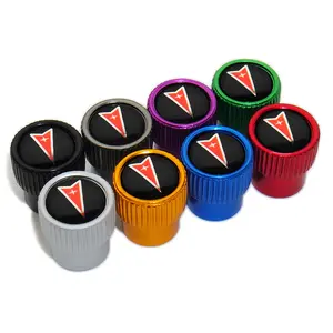 4pcs Gearwheel Style Universal Fit Pontiac Car Wheels Tire Air Valve Caps Stem Dust Cover 8 Colors