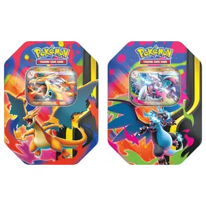 Pokemon TCG Mega Charizard X / Y Tin - 4 Booster Packs