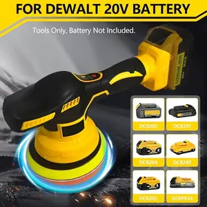 Suitable for Dewey 20 volt battery powered wireless car polisher (tool only, without battery), polisher and damper, 6 gears, up to 6800 rpm, suitable for car grooming/polishing/waxing (without battery).