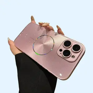 Icicle Glitter Bling TPU Smartphone Case - MagSafe, Dustproof, Magnetic Wireless Charging, Crystal Lights, Shockproof Protection, Customized Full Coverage Lens Accessory for IP 17 ProMax/16/15/14/13 Tech Accessories