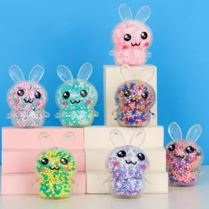6pcs Mixed Color Squishy Bunny Stress Balls, Stress Relief Toys, Colorful, Easter Bunny Rabbit Sensory Relief, for Girls, Kids, Adults, Easter Party Gifts Favors Stress Relief Toys