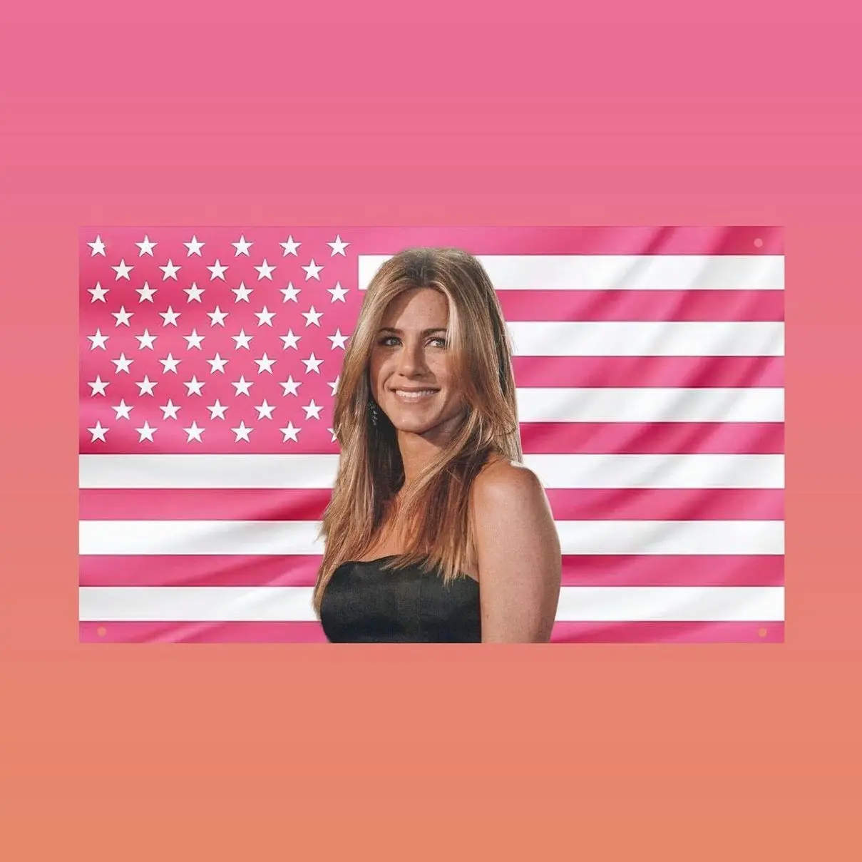 Jennifer Aniston Rachel Green Flag | Friends TV Show Wall Tapestry | Sitcom Bedroom Decor | 90s TV Fan Gift Banner