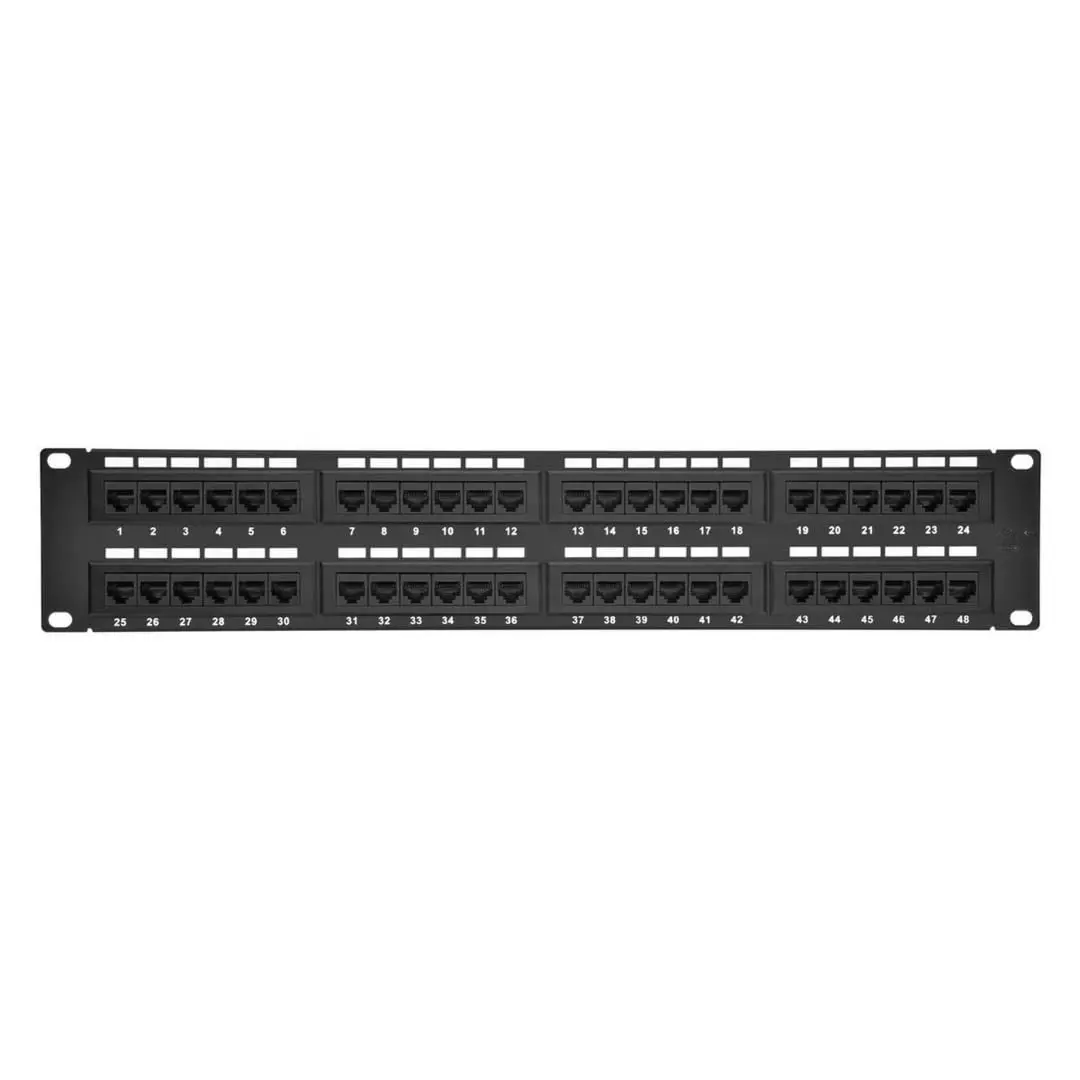 Zoobla 48-Port UTP Cat6 Patch Panel - Network Connection Management Accessory for Computers & Office Network Components