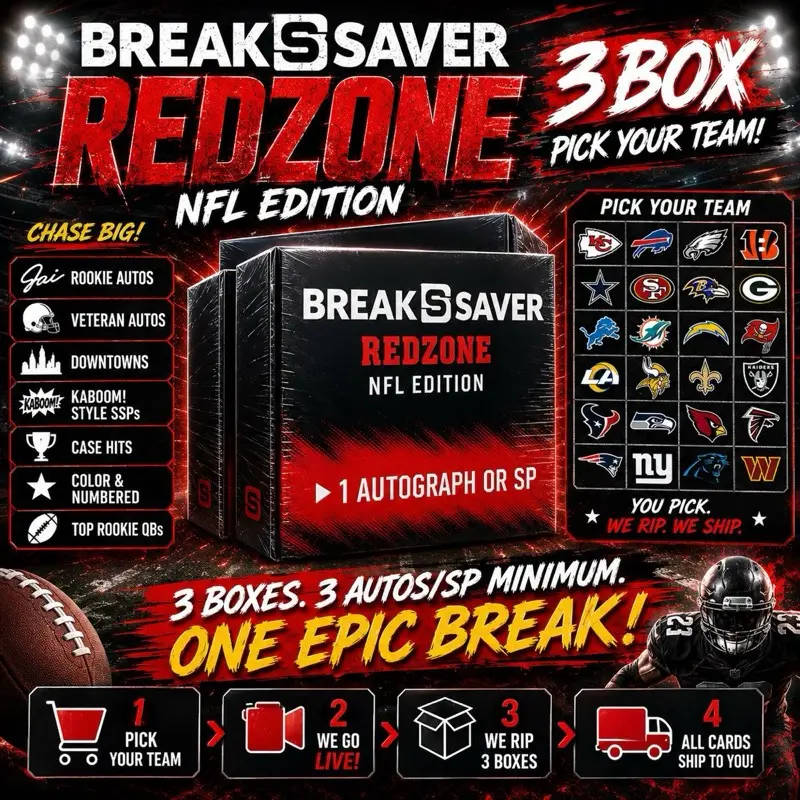 NFL (BREAKSAVER) 3 Box Break - (PICK YOUR TEAM)