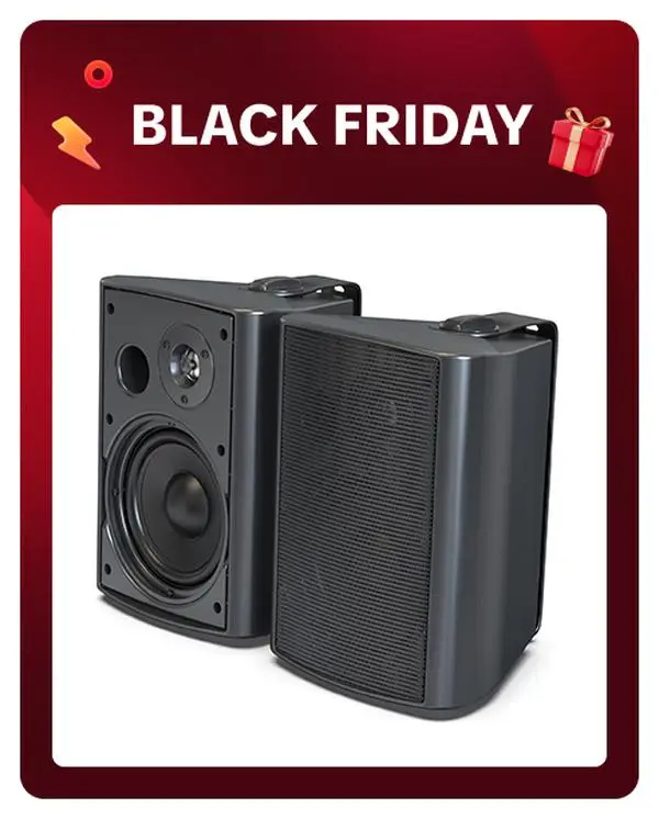 Live-Herdio Waterproof Wall Mount Speaker System Active + Passive Pair Wireless Bluetooth Compatible Indoor/Outdoor Stereo Sound Set with AUX IN--4inches 200 Watts /5.25 Inches 300 Watts /6.5inches 400 Watts