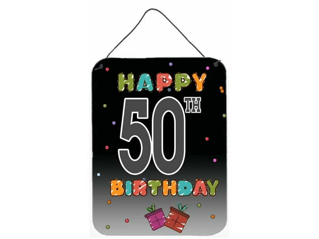 Carolines Treasures CJ1124DS1216 Aluminium Happy 50th Birthday Wall & Door Hanging Prints, Home Decor Piece