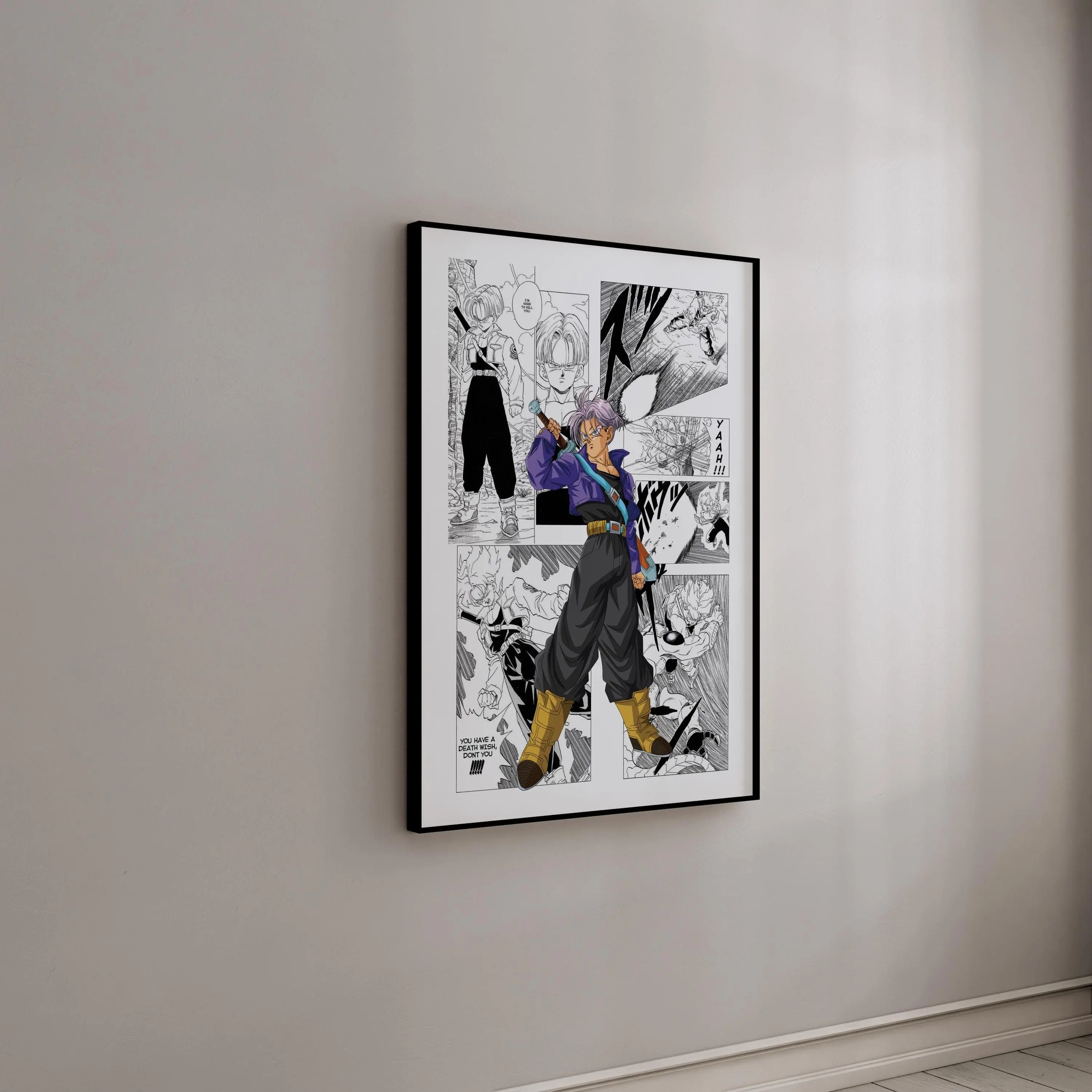 [Sale Up To 40%] Trunks Manga Panel Poster, Dragon Ball Z Anime Wall Art, Curated Manga Panels Decor, High Quality Print, Gift for Fans