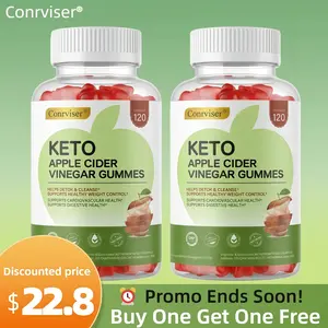Conviser ACV Gummies 120Ct - 5% Acetic Acid + Folate + Pomegranate/Beetroot | Beat Fatigue & Post-Meal Slump | Candy-Like Chewy Daily Vitamin for Gut & Energy