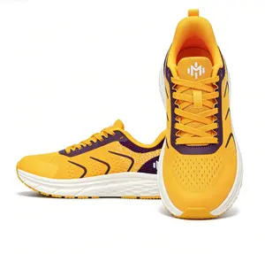 Men's Lace-Up Mesh Low-Top Sports Shoes & Women's Red Sneakers – Breathable Lightweight Running Shoes | Bohemian Color-Block Prints, Thick Soles | TikTok Trending Daily Wear