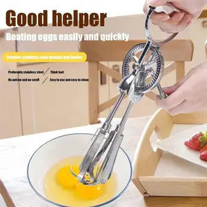 Stainless Steel Manual Egg Beater Balloon Wire Whisk Mixer Kitchen Baking Utensil Cream Butter Whisk Mixer Multifunction