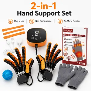 Hand training robot gloves, newly upgraded wrist support gloves, no mirror function, easy operation—easy to learn right away, finger exerciser, hand strength trainer, finger aligner