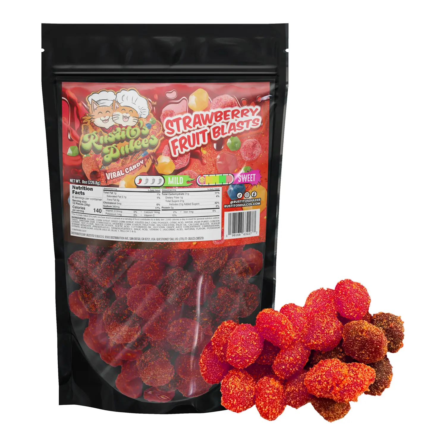 Strawberry Fruit Blasts Chamoy Gushers Enchilados A Sweet, Sour and Fruity Flavor Adventure